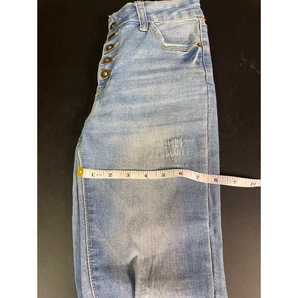 Love Couture Women's Blue Skinny Stretch Jeans With Floral Design S-9/10 SKU2565 - Picture 5 of 6